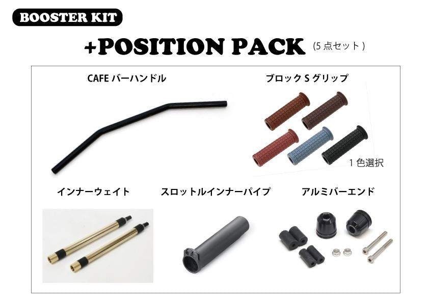 Booster Kit Position PACK CAFE Handlebar Black REBEL250/S 20-23