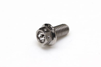 チタン フランジボルト 全ネジ ワイヤリング穴あり M6×P1.00 12mm(L) レーススペック