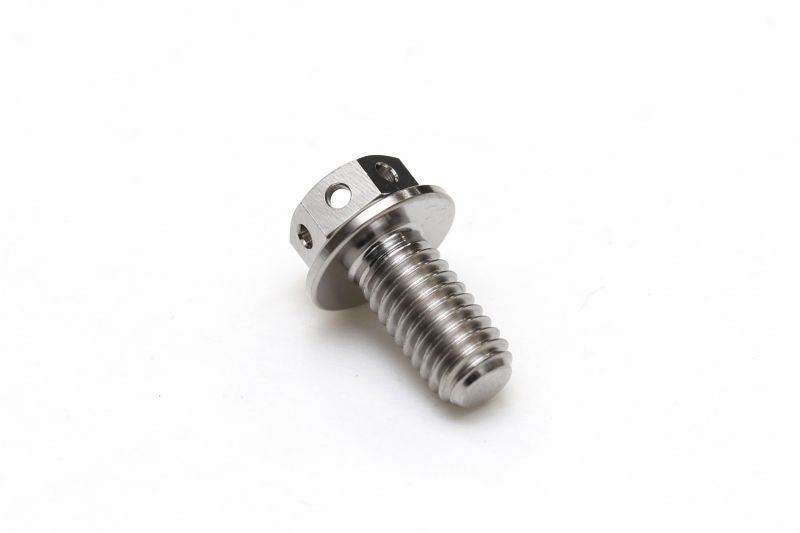 チタン フランジボルト 全ネジ ワイヤリング穴あり M6×P1.00 12mm(L) レーススペック