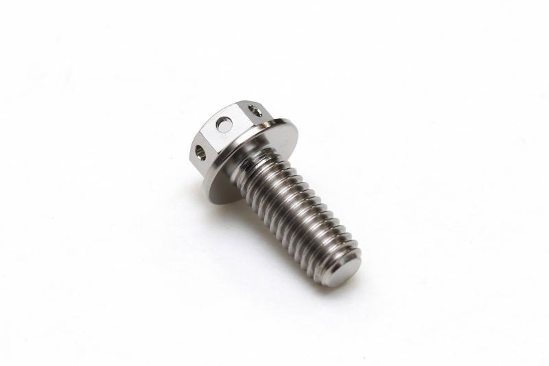 チタン フランジボルト 全ネジ ワイヤリング穴あり M6×P1.00 15mm(L) レーススペック
