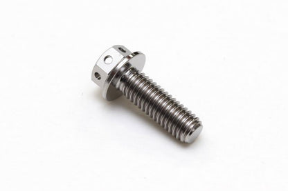 チタン フランジボルト 全ネジ ワイヤリング穴あり M6×P1.00 18mm(L) レーススペック
