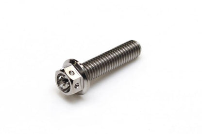 チタン フランジボルト 全ネジ ワイヤリング穴あり M6×P1.00 25mm(L) レーススペック