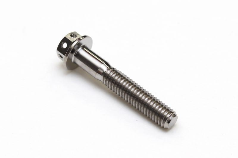 チタン フランジボルト 半ネジ ワイヤリング穴あり M6×P1.00 35mm(L) レーススペック