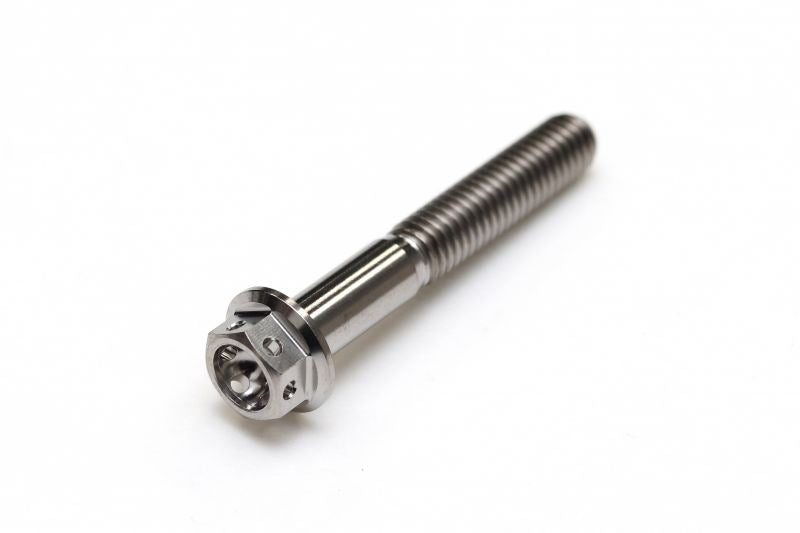 チタン フランジボルト 半ネジ ワイヤリング穴あり M6×P1.00 40mm(L) レーススペック