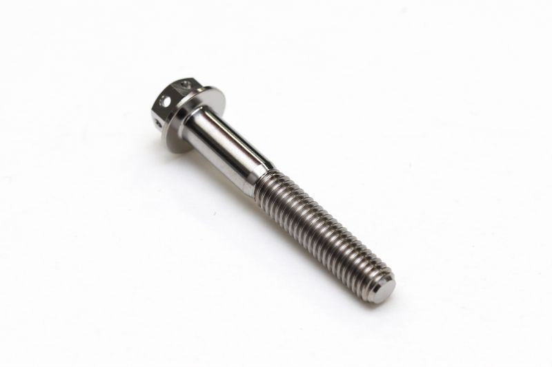 チタン フランジボルト 半ネジ ワイヤリング穴あり M6×P1.00 40mm(L) レーススペック