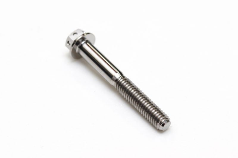 チタン フランジボルト 半ネジ ワイヤリング穴あり M6×P1.00 45mm(L) レーススペック