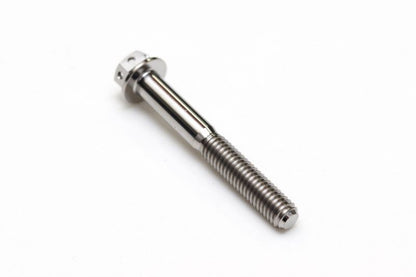 チタン フランジボルト 半ネジ ワイヤリング穴あり M6×P1.00 45mm(L) レーススペック