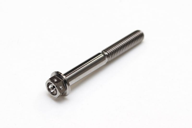チタン フランジボルト 半ネジ ワイヤリング穴あり M6×P1.00 50mm(L) レーススペック
