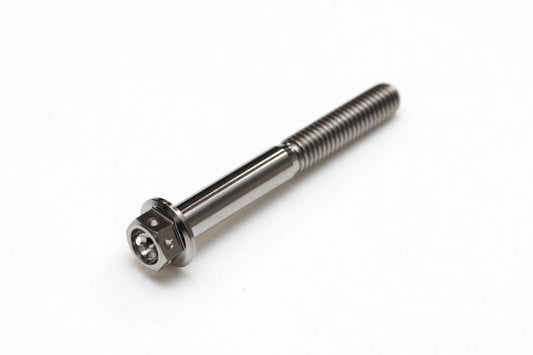 チタン フランジボルト 半ネジ ワイヤリング穴あり M6×P1.00 50mm(L) レーススペック