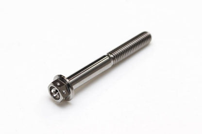 チタン フランジボルト 半ネジ ワイヤリング穴あり M6×P1.00 55mm(L) レーススペック