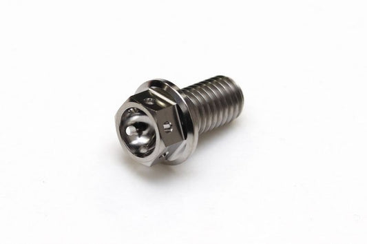 チタン フランジボルト 全ネジ ワイヤリング穴あり M8×P1.25 15mm(L) レーススペック