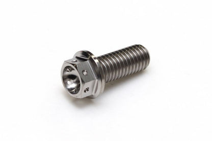 Titanium Flange Bolt, Full Thread, with Wiring Hole, M8xP1.25, 20mm(L), Race Spec