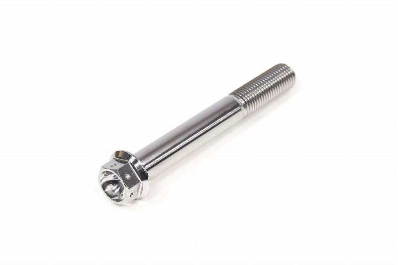 チタン フランジボルト 半ネジ ワイヤリング穴あり M10×P1.25 80mm(L) レーススペック