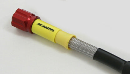 Mesh Brake Hose, Total Hose Length 1360mm, Universal Hose/Guided, Clear Red