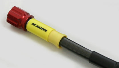 Mesh Brake Hose, Overall Hose Length 1360mm, Universal Hose / Guide Included, Smoke Red