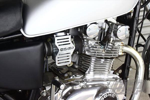 GS400用 メッキ キャブ サイド カバー GS400ロゴ – バイクマン