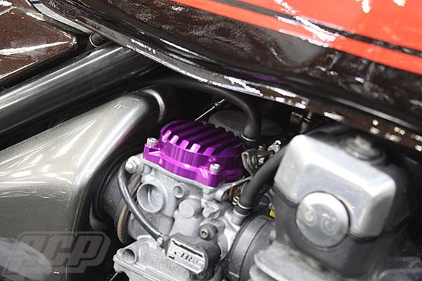 ゼファー400/χ ビレット キャブレター トップ カバー パープル