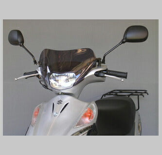 ショートスクリーン スズキ アドレス V125 バックミラー10ｍｍ対応 ブラックスモーク