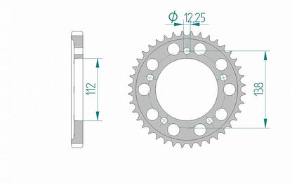 CB1300SF/SB CBR1100XX VTR1000F Sprocket Rear 530-43 Aluminum Hard Anodized 1pc