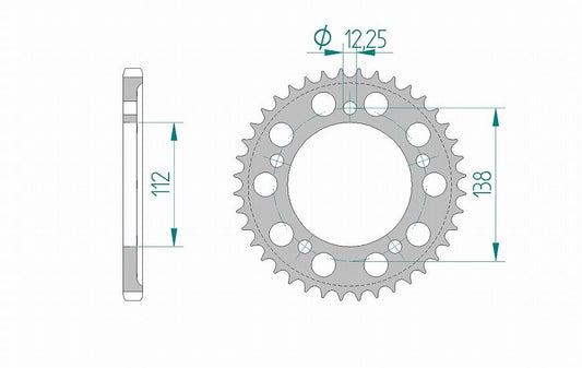 VTR1000F XL1000V CBR900RR Hornet 900 Sprocket Rear 525-42 Aluminum Hard Anodized 1 pc.