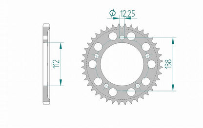 VTR1000F XL1000V CBR900RR ホーネット900 スプロケット リア 525-43 アルミ ハードアルマイト 1枚