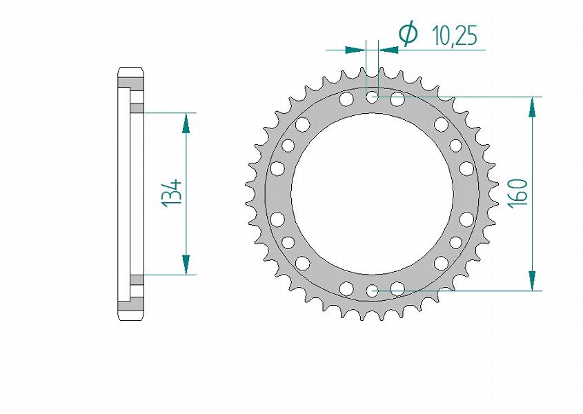 CBR1000RR VTR1000SP-1/2 スプロケット リア 530-42 アルミ ハードアルマイト 1枚