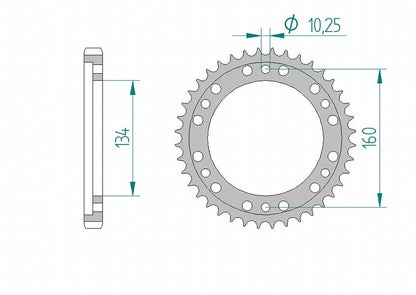 CBR1000RR VTR1000SP-1/2 スプロケット リア 530-42 アルミ ハードアルマイト 1枚
