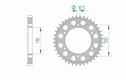 YZF-R1/R7 FZ6-S/Fazer Rear Sprocket 530-46 Aluminum Hard Anodized 1 Piece