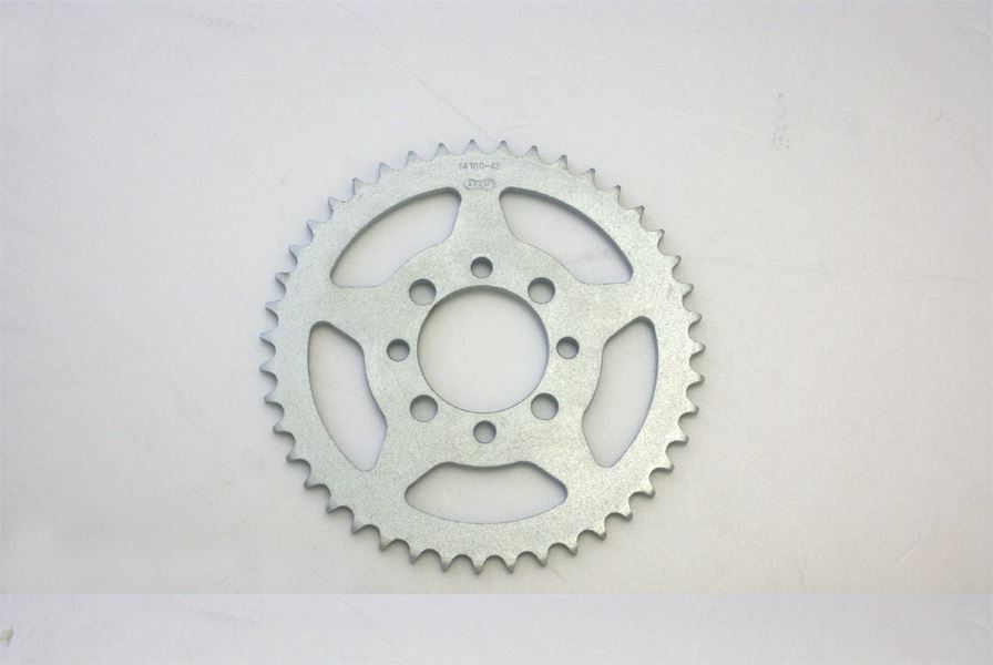 KLX110 AR50/S RG50ガンマ スプロケット リア 420-43 スチール シルバー 1枚
