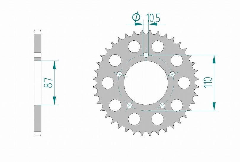 バンディット250 スプロケット リア 520-48 アルミ ハードアルマイト 1枚