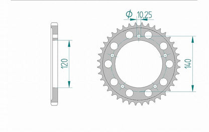 GSX-R1000 SV1000S GSR600 Rear Sprocket 525-42 Aluminum Hard Anodized 1 piece