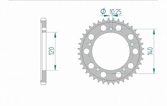 GSX-R1000 SV1000S GSR600 Rear Sprocket 525-42 Aluminum Hard Anodized 1 piece