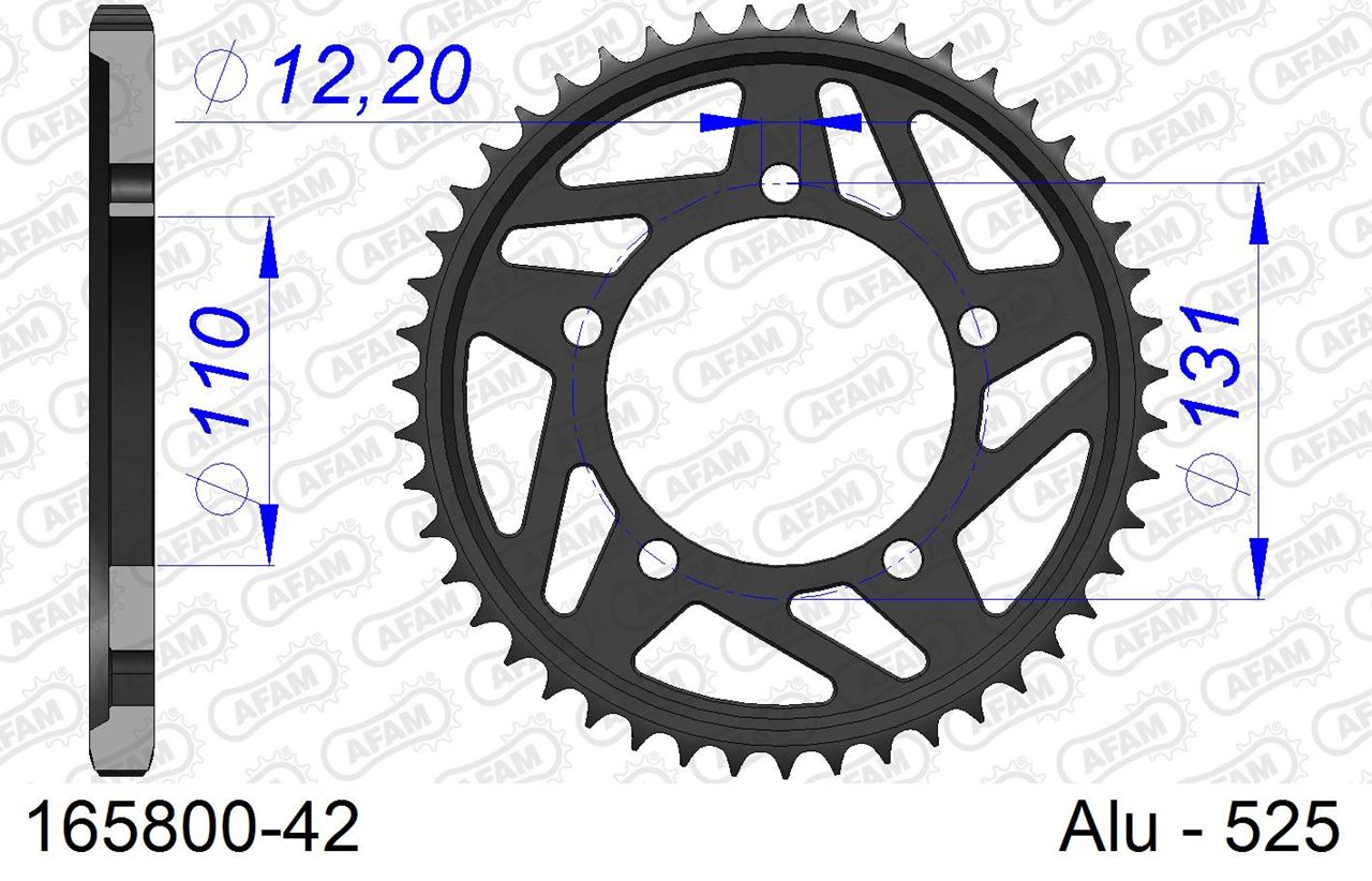 S1000R/RR Sprocket Rear 525-42 Aluminum Hard Anodized 1 piece