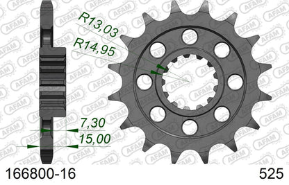 S1000R/RR Sprocket Front 525-16 1 piece
