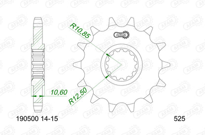 TRK502X スプロケット フロント 525-15 1枚