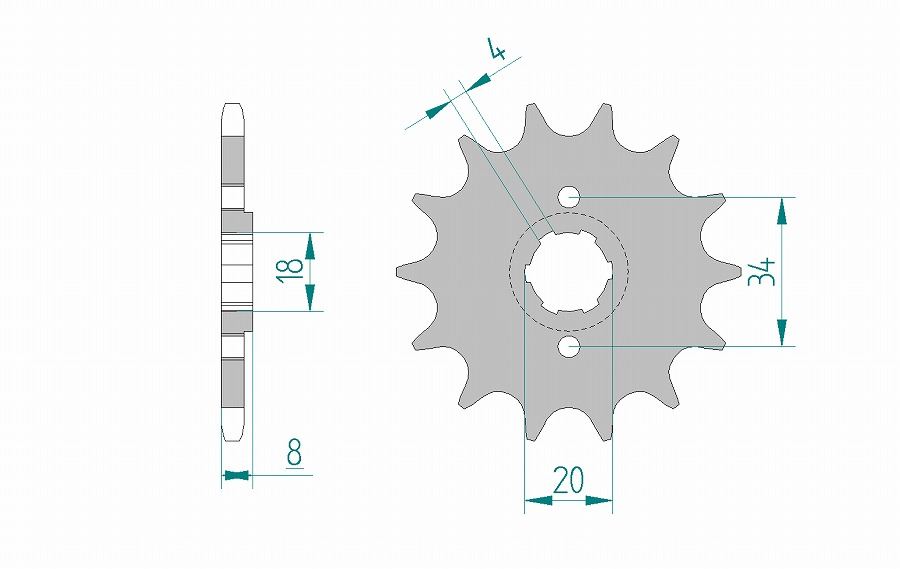XR350R Sprocket Front 520-15 Steel 1pc