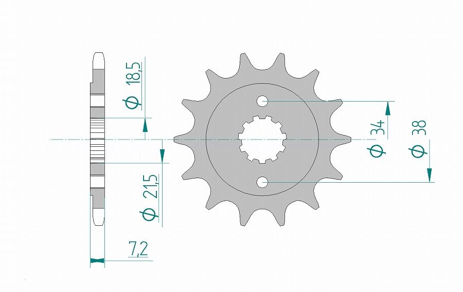 XL250 XR250 Sprocket Front 520-14 Steel 1 piece