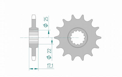 CB-1 CB400SB/SF スプロケット フロント 525-14 スチール 1枚