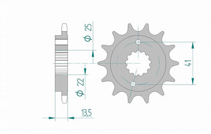 Shadow 400 Sprocket Front 520-16 Steel 1pc