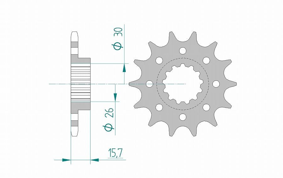 VFR750R スプロケット フロント 520-16 スチール 1枚