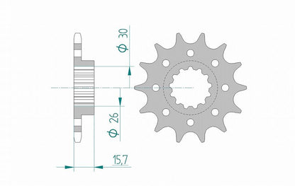 VFR750R スプロケット フロント 520-16 スチール 1枚