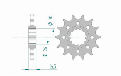 RVF750 Sprocket Front 525-17 Steel 1 pc.