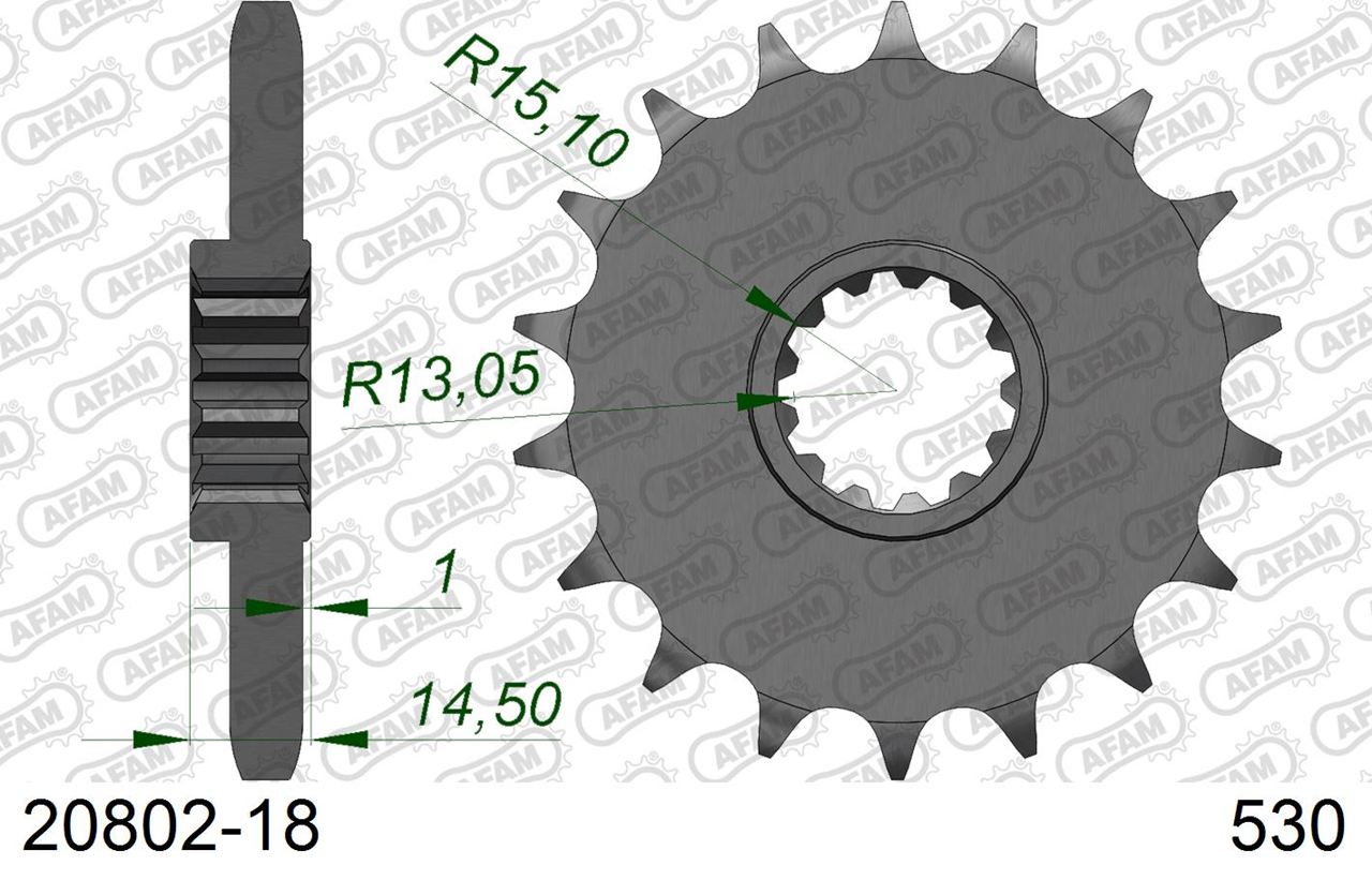 CB1100EX スプロケット フロント 530-18 1枚