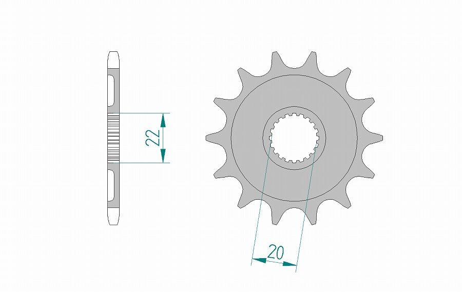 YZ250F Front Sprocket 520-13 Steel 1 pc.