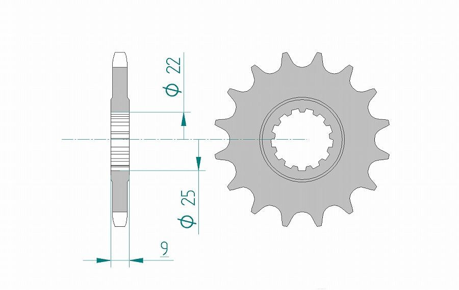 SR400/500 FZR400RR Front Sprocket 428-18 Steel 1pc.