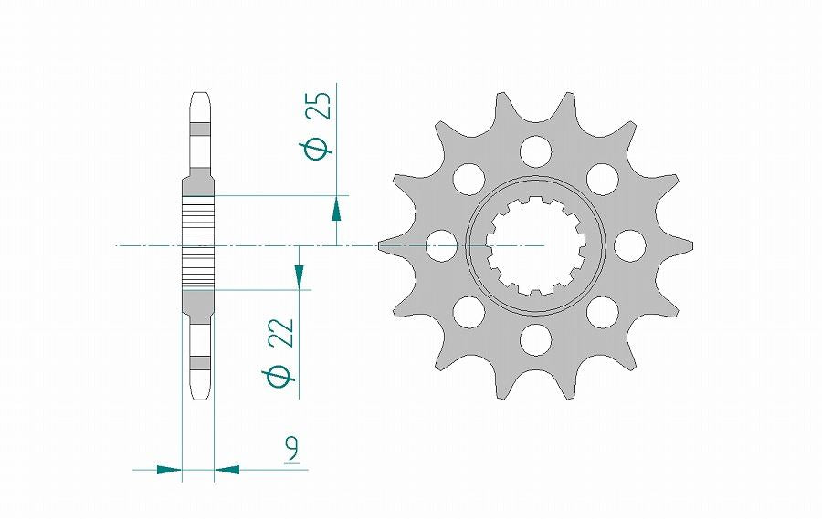 SR400/500 FZR400/R/RR スプロケット フロント 520-15 スチール 1枚