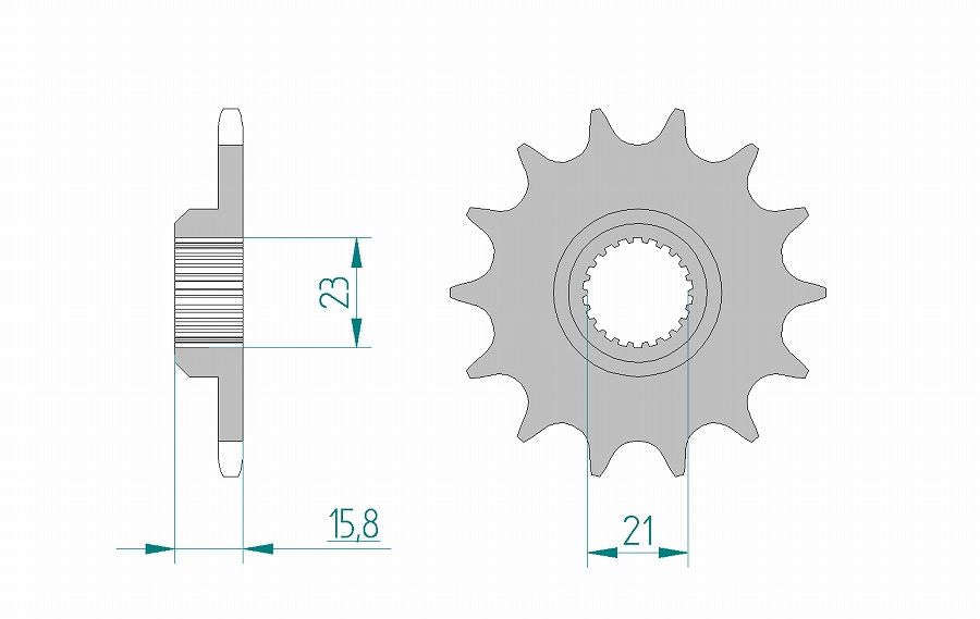 SRX400/600 スプロケット フロント 520-16 スチール 1枚