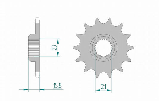 SRX400/600 Sprocket Front 520-16 Steel 1pc