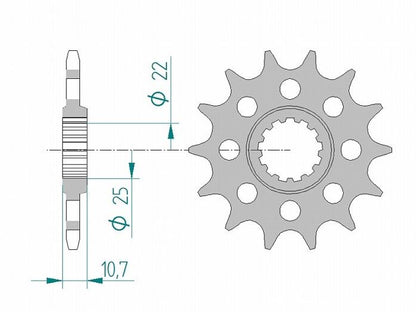 YZF-R6 スプロケット フロント 520-15 スチール 1枚