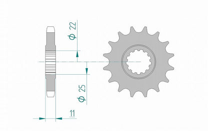 FZR750/1000 YZF-R6/R7 Sprocket Front 530-15 Steel 1pc